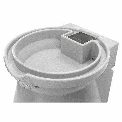 Light Grey Granite 65 Gallon Plastic Urn Rain Barrel with Planter Top | Plow & Hearth