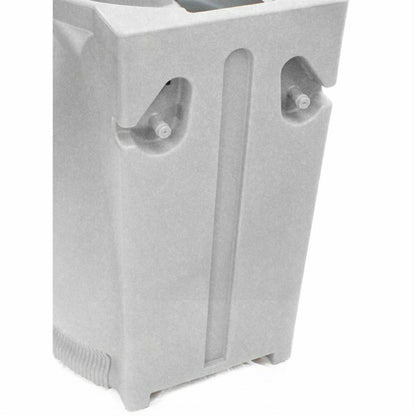 Light Grey Granite 65 Gallon Plastic Urn Rain Barrel with Planter Top | Plow & Hearth