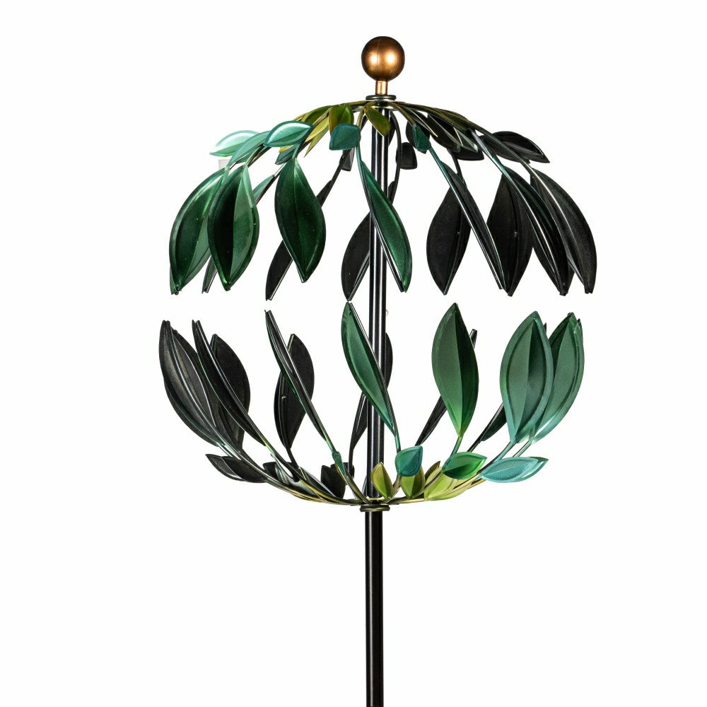 Metal Wind Spinner, Blue Butterfly & Flowers, 74"H | Plow & Hearth