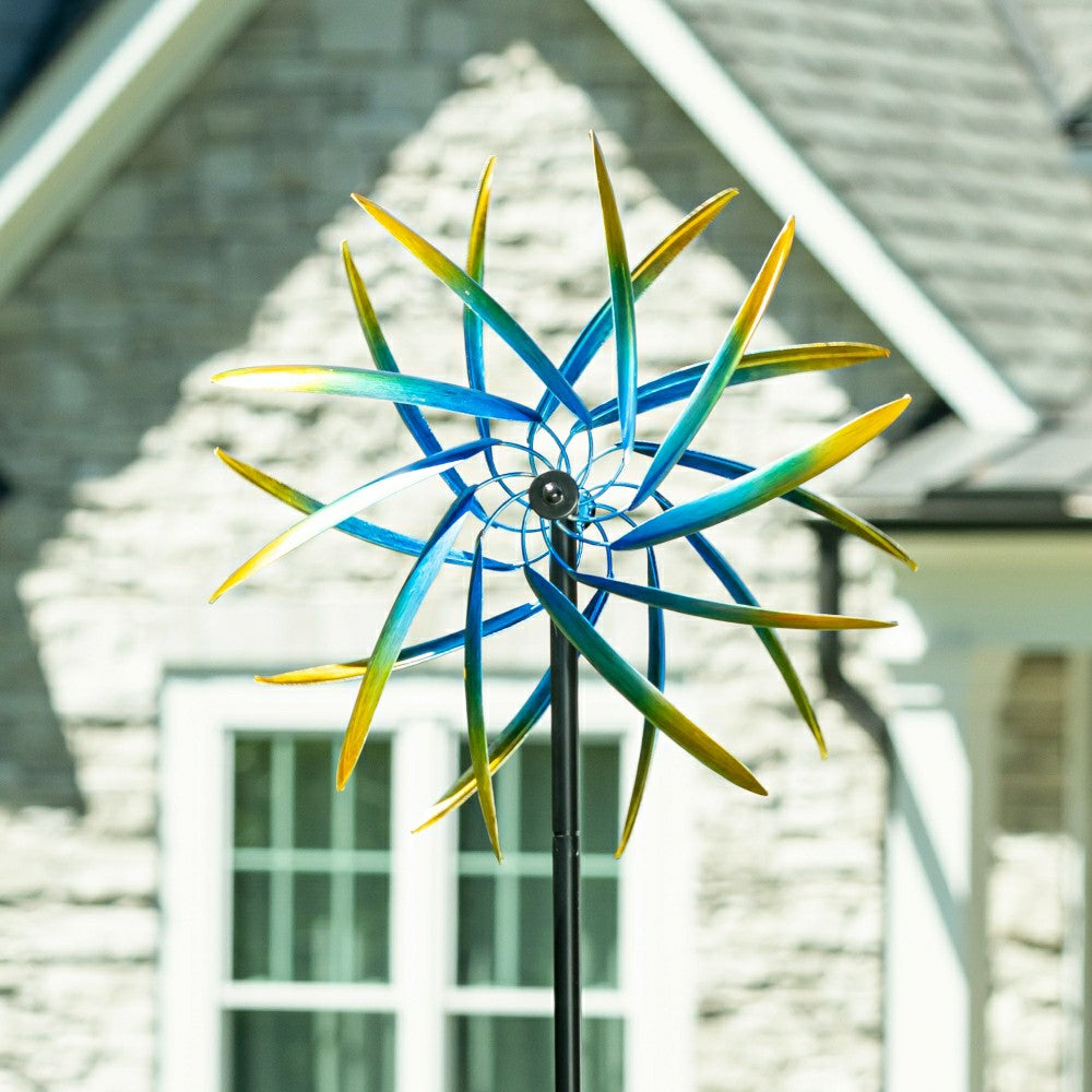 Metal Whirlwind Wonder Wind Spinner 75"H | Plow & Hearth