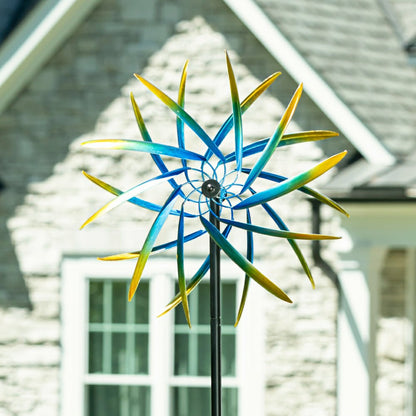 Metal Whirlwind Wonder Wind Spinner 75"H | Plow & Hearth