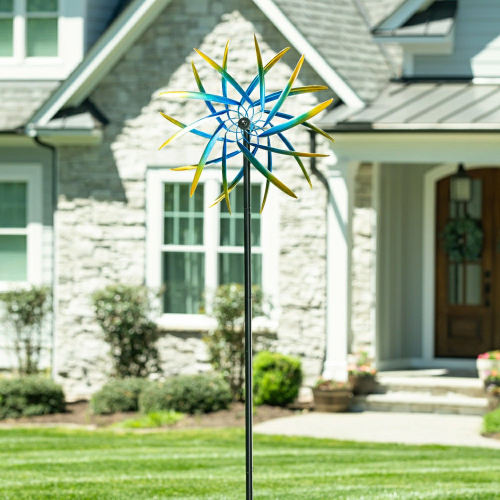 Metal Whirlwind Wonder Wind Spinner 75"H | Plow & Hearth