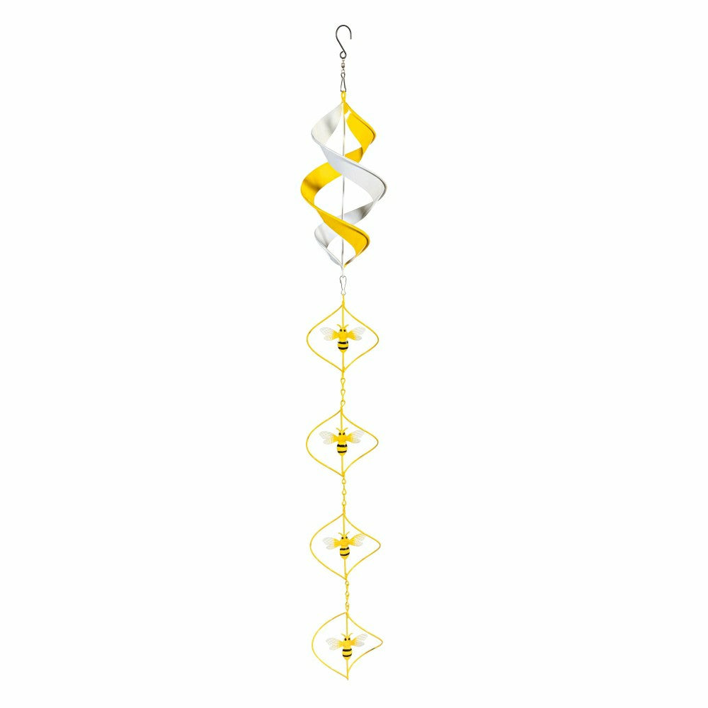 Metal Bee Wind Twirler 41"H | Plow & Hearth