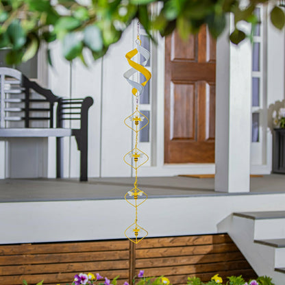 Metal Bee Wind Twirler 41"H | Plow & Hearth