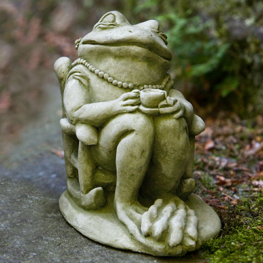 Stone Coffee Frog Statues | Plow & Hearth