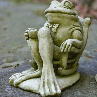 Stone Coffee Frog Statues | Plow & Hearth