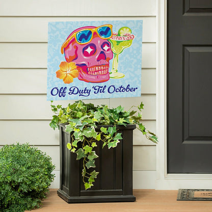 Summerween Off Duty Yard Sign, 24"x18" | Plow & Hearth