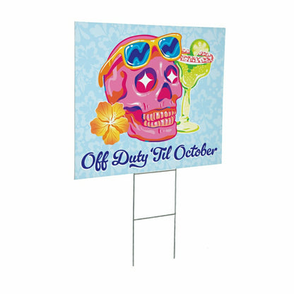 Summerween Off Duty Yard Sign, 24"x18" | Plow & Hearth