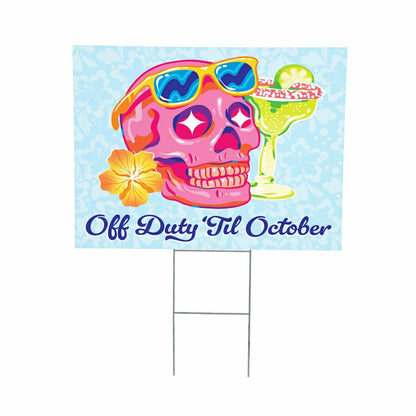 Summerween Off Duty Yard Sign, 24"x18" | Plow & Hearth