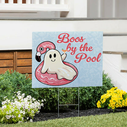 Summerween Boos by the Pool Yard Sign, 24"x18" | Plow & Hearth