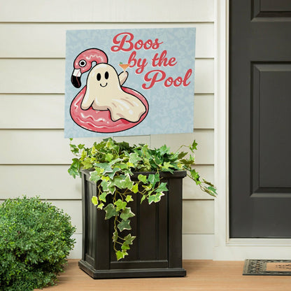 Summerween Boos by the Pool Yard Sign, 24"x18" | Plow & Hearth