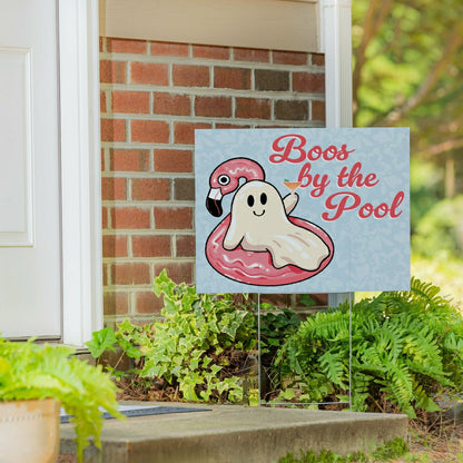 Summerween Boos by the Pool Yard Sign, 24"x18" | Plow & Hearth
