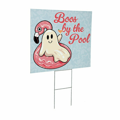 Summerween Boos by the Pool Yard Sign, 24"x18" | Plow & Hearth