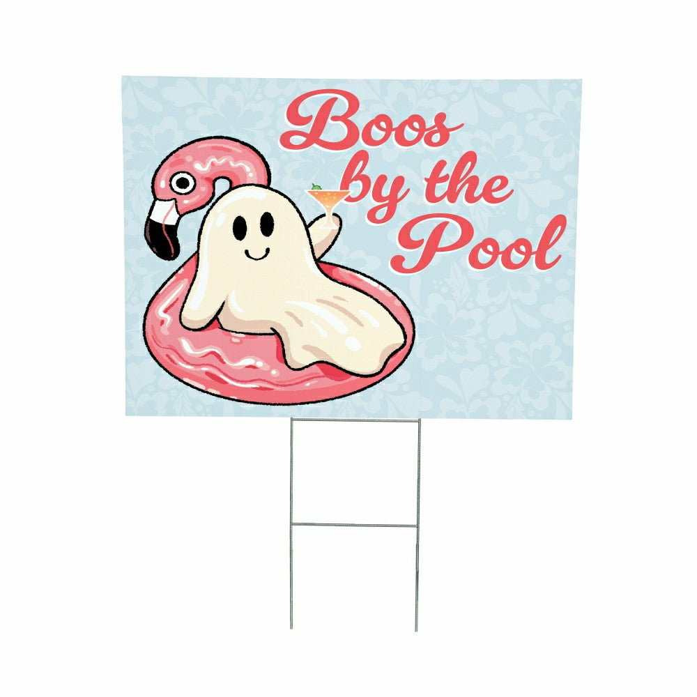 Summerween Boos by the Pool Yard Sign, 24"x18" | Plow & Hearth