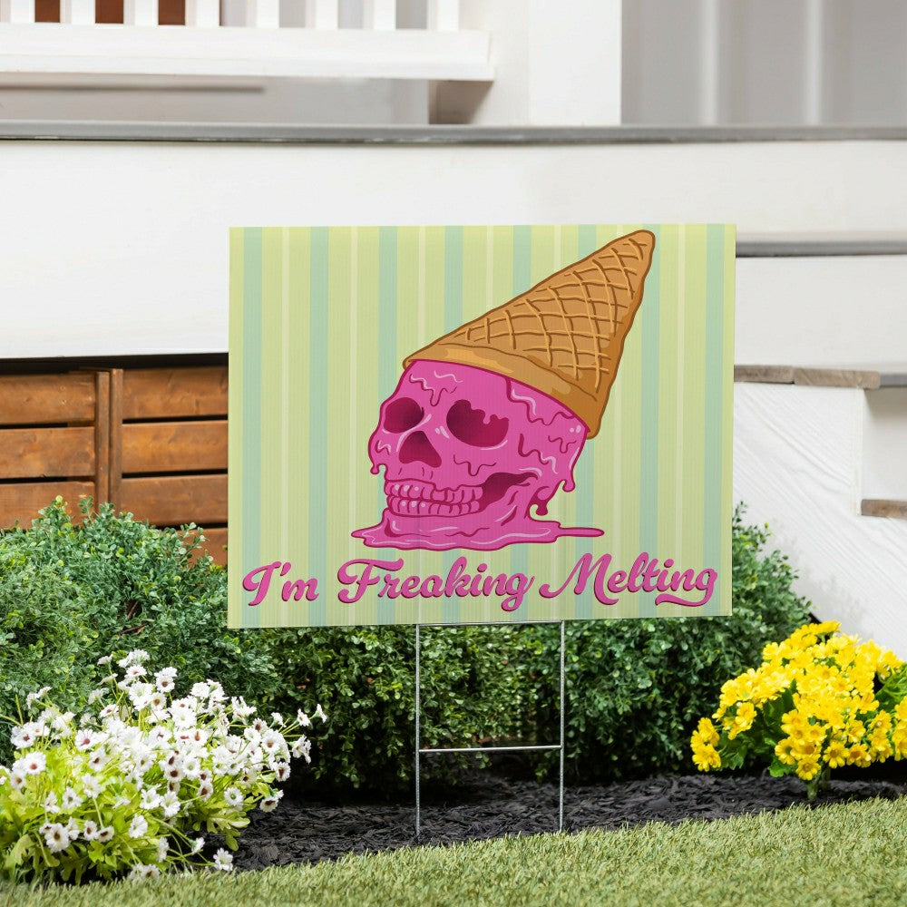 Summerween I'm Freakin' Melting Yard Sign, 24"x18" | Plow & Hearth