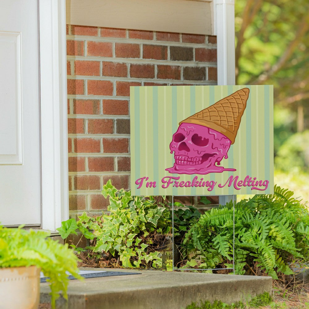 Summerween I'm Freakin' Melting Yard Sign, 24"x18" | Plow & Hearth