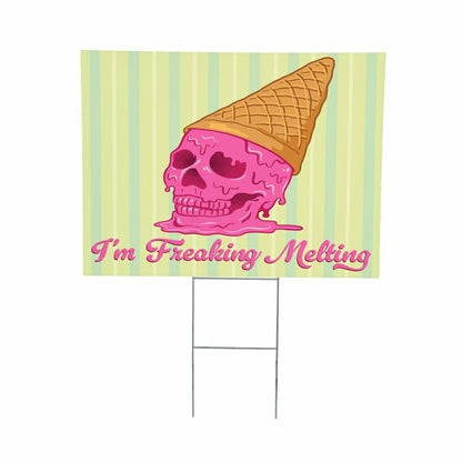 Summerween I'm Freakin' Melting Yard Sign, 24"x18" | Plow & Hearth
