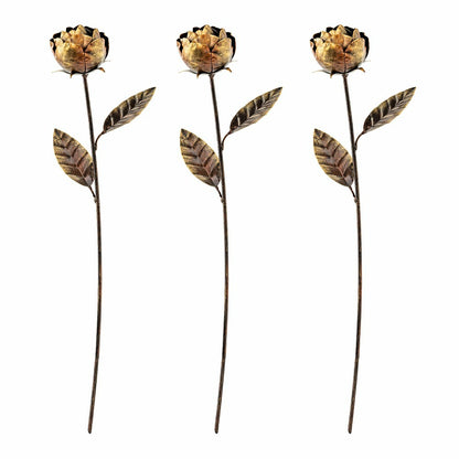 Set of 3 Metal Rose Stakes | Plow & Hearth