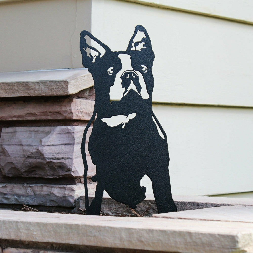 Boston Terrier Garden Stake | Plow & Hearth