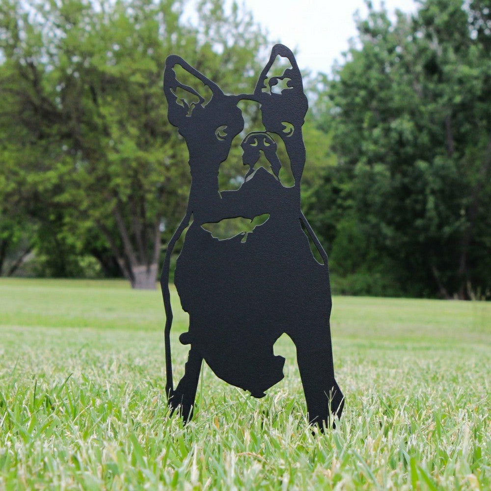 Boston Terrier Garden Stake | Plow & Hearth