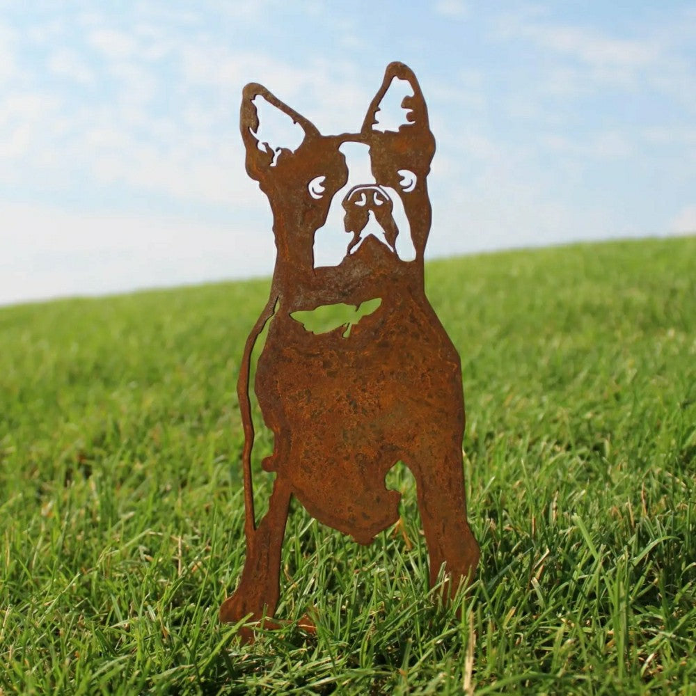 Boston Terrier Garden Stake | Plow & Hearth