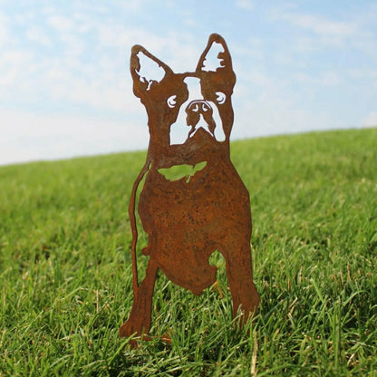 Boston Terrier Garden Stake | Plow & Hearth