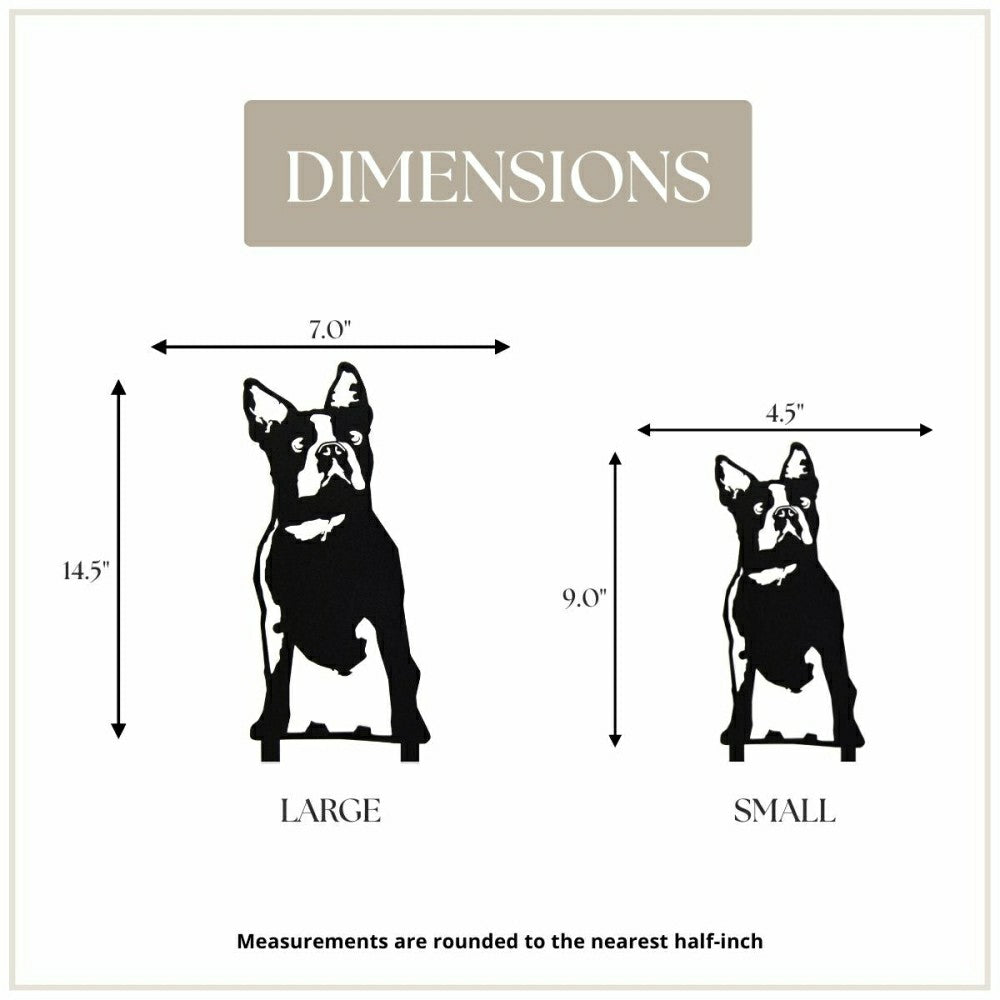 Boston Terrier Garden Stake | Plow & Hearth