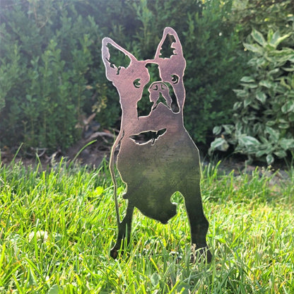 Boston Terrier Garden Stake | Plow & Hearth