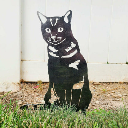 Shorthair Tabby Garden Stake | Plow & Hearth