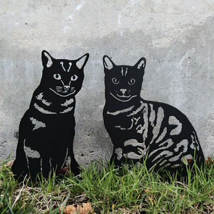 Shorthair Tabby Garden Stake | Plow & Hearth