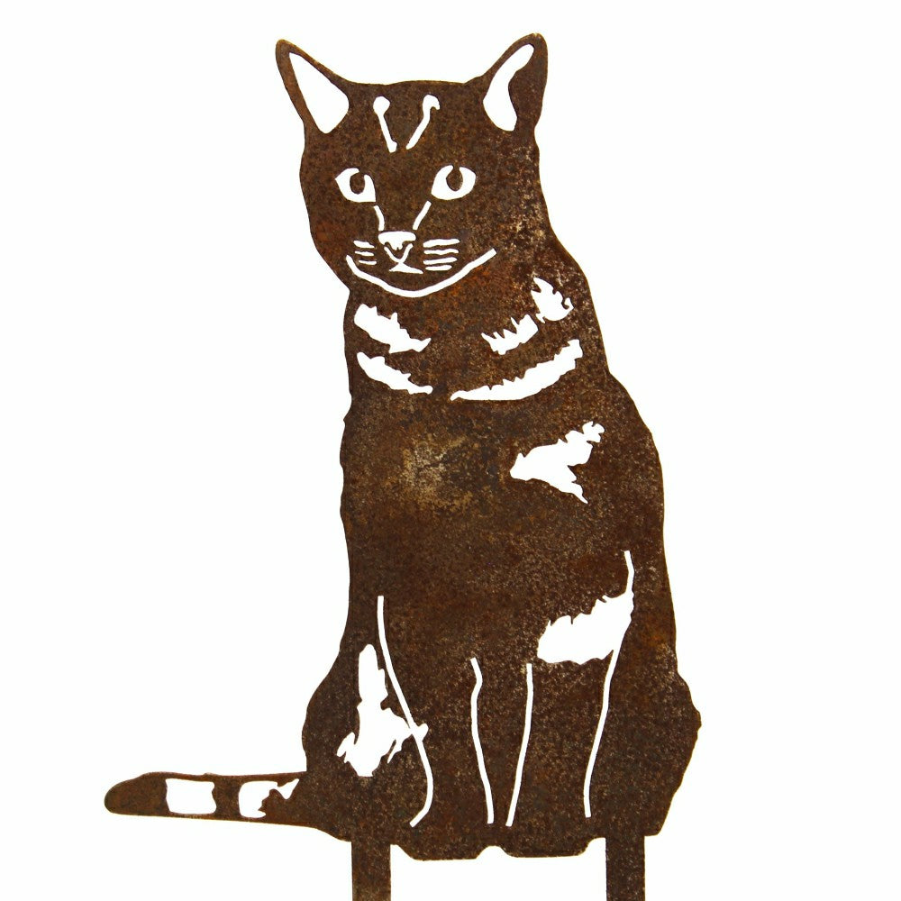 Shorthair Tabby Garden Stake | Plow & Hearth