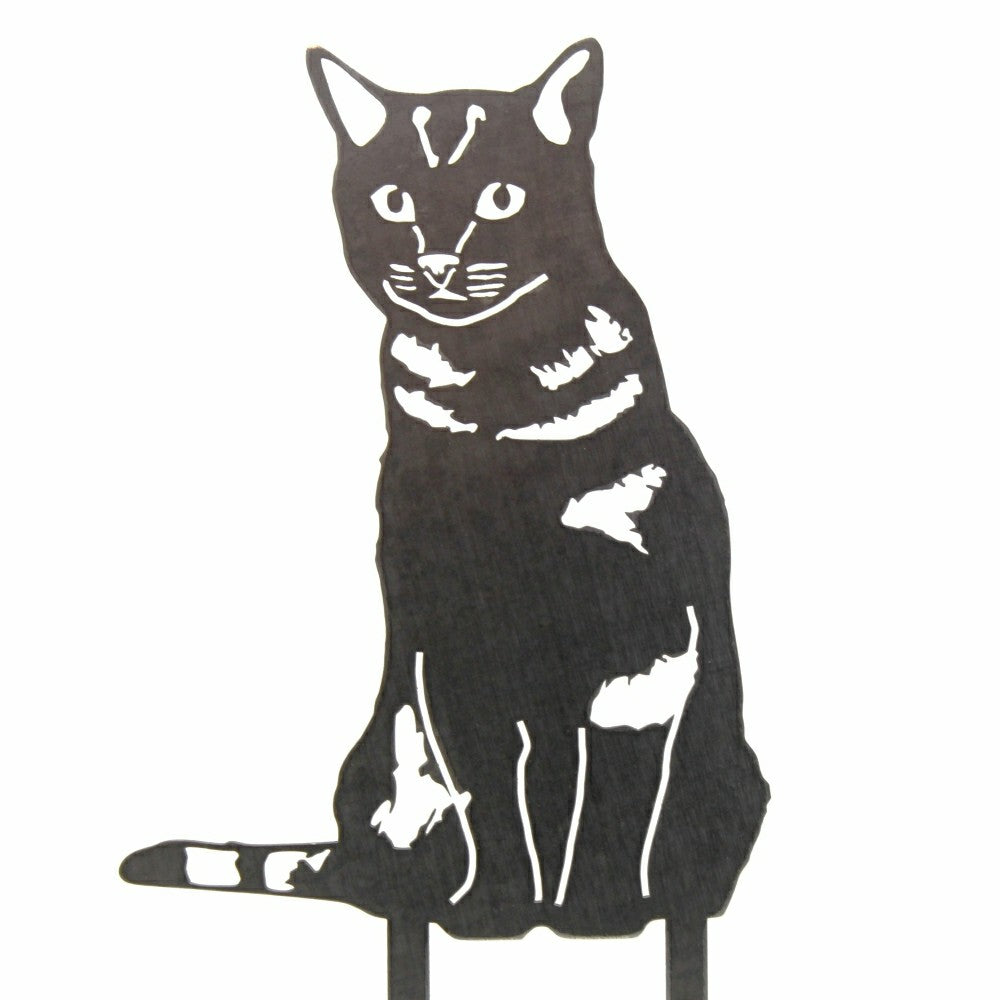 Shorthair Tabby Garden Stake | Plow & Hearth