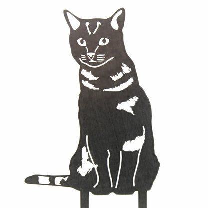 Shorthair Tabby Garden Stake | Plow & Hearth
