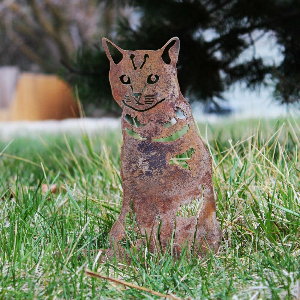 Shorthair Tabby Garden Stake | Plow & Hearth