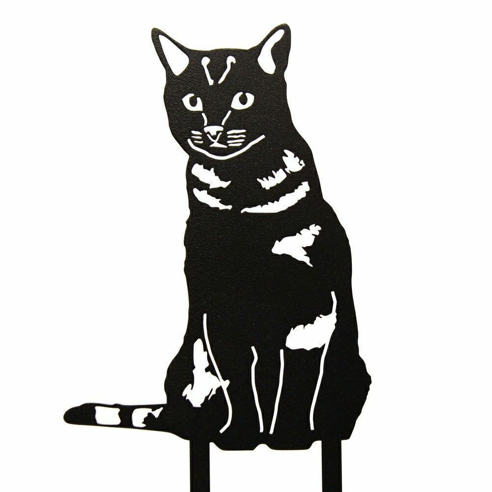 Shorthair Tabby Garden Stake | Plow & Hearth