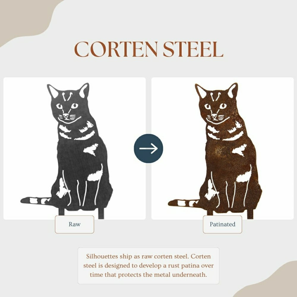 Shorthair Tabby Garden Stake | Plow & Hearth