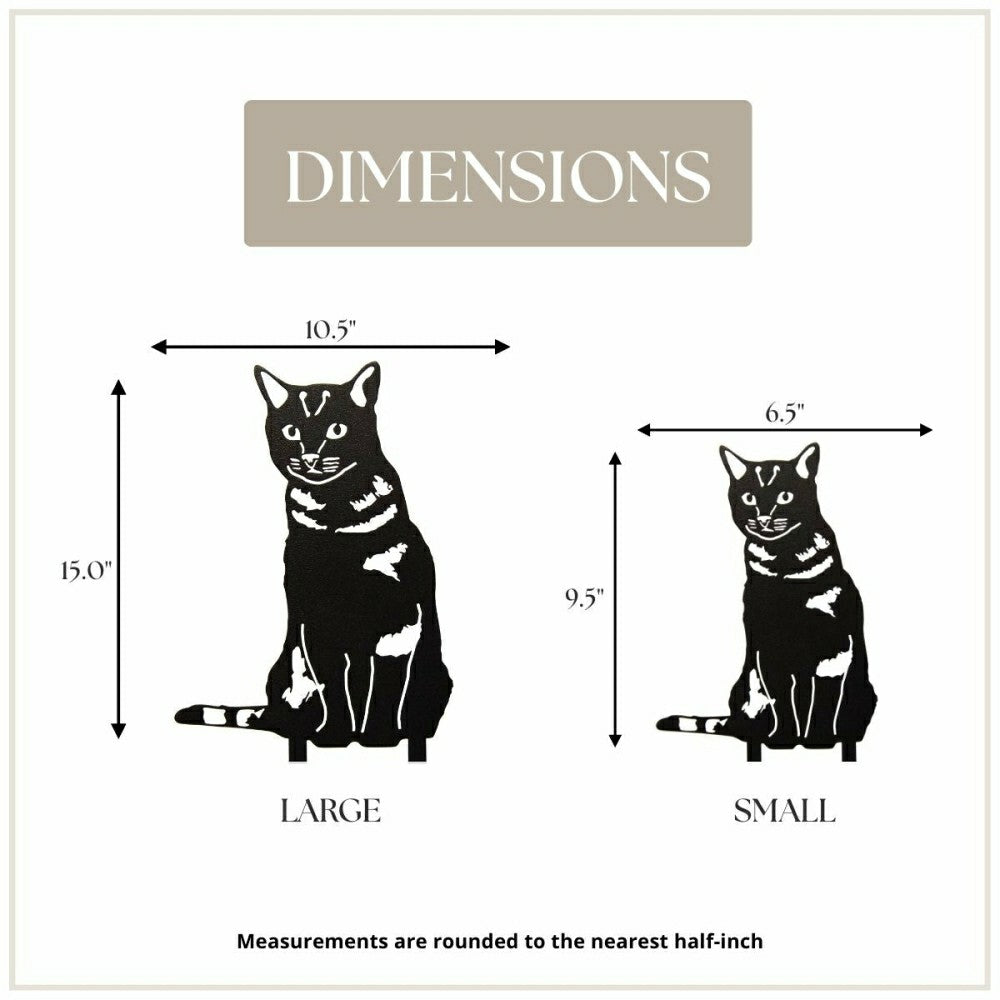 Shorthair Tabby Garden Stake | Plow & Hearth
