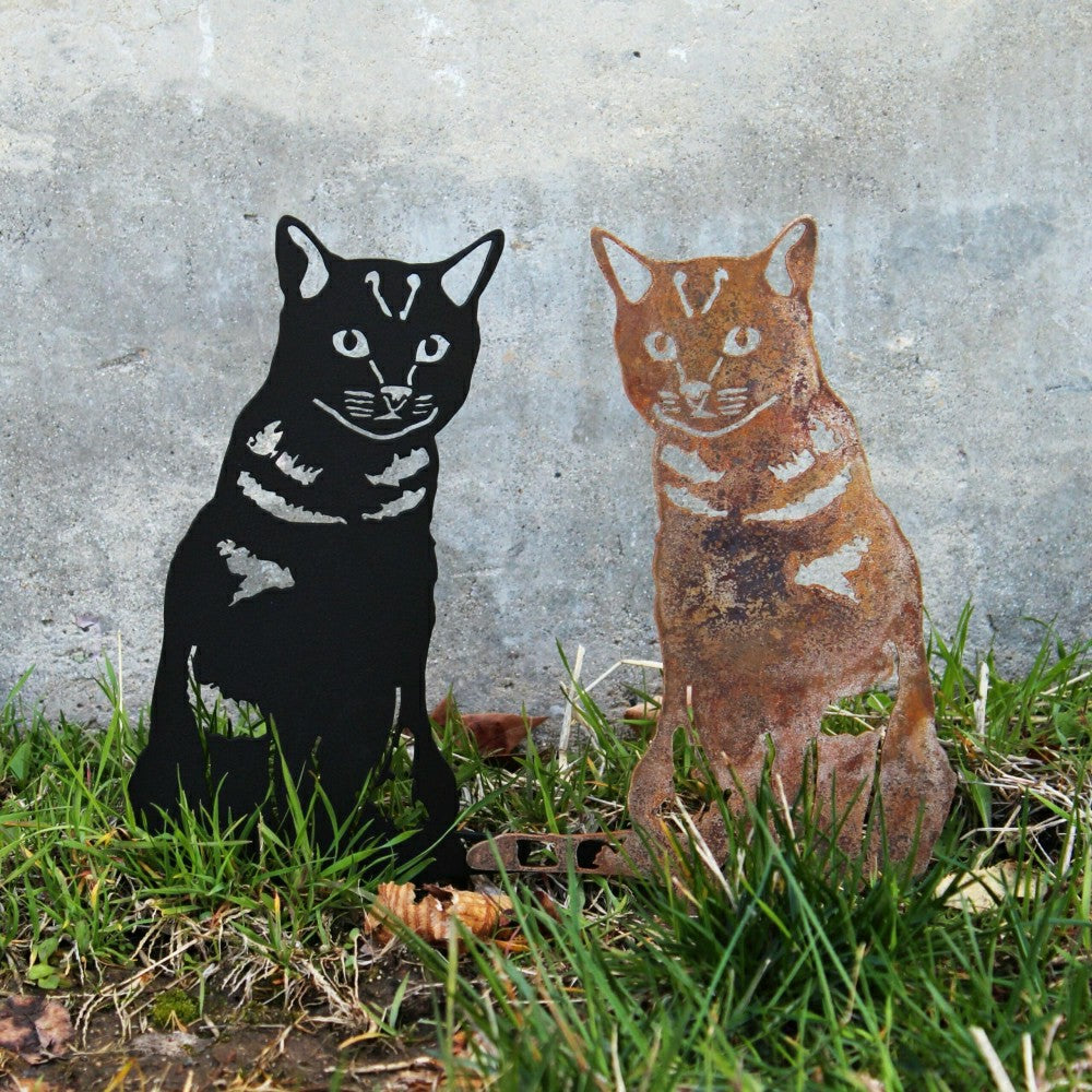 Shorthair Tabby Garden Stake | Plow & Hearth