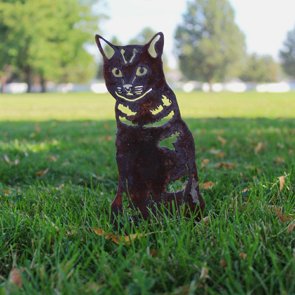 Shorthair Tabby Garden Stake | Plow & Hearth