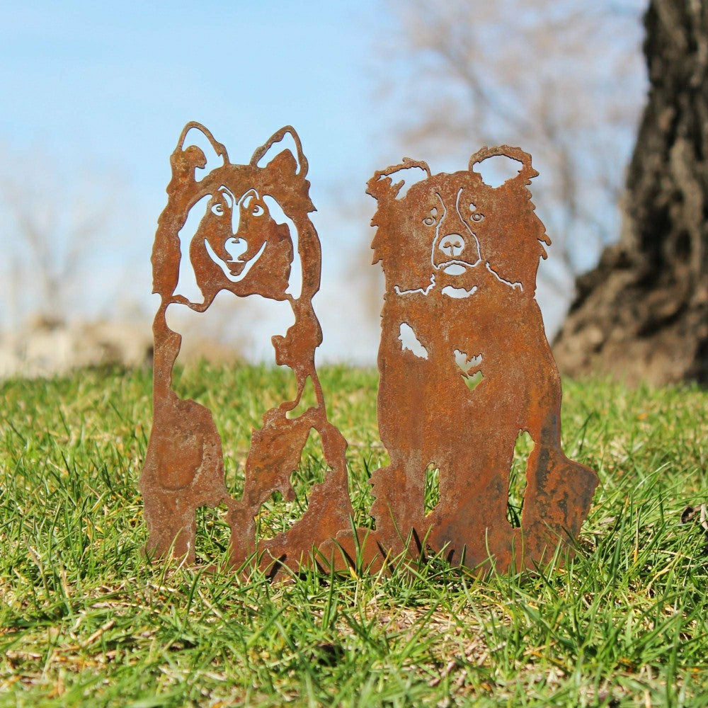 Border Collie Garden Stake | Plow & Hearth