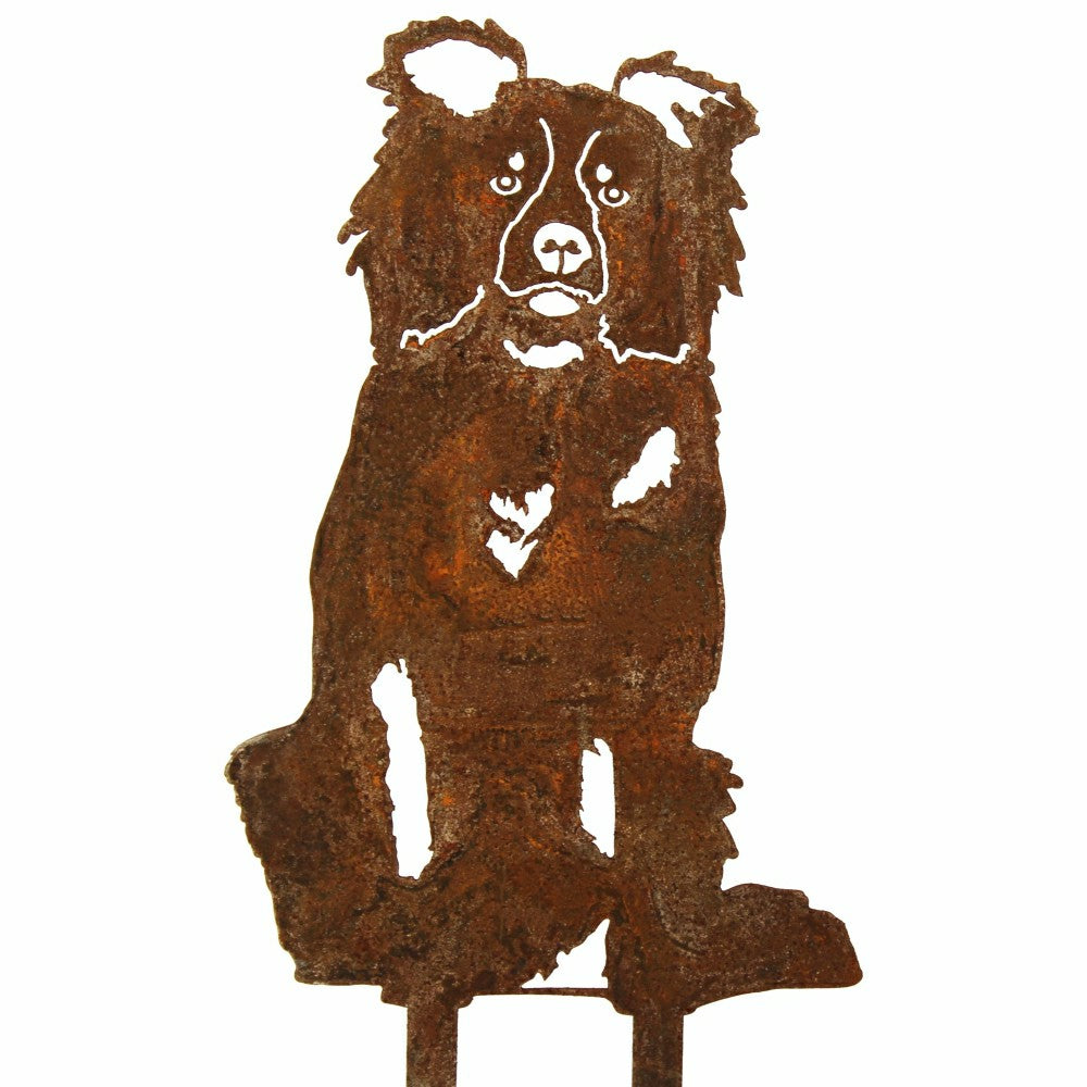 Border Collie Garden Stake | Plow & Hearth