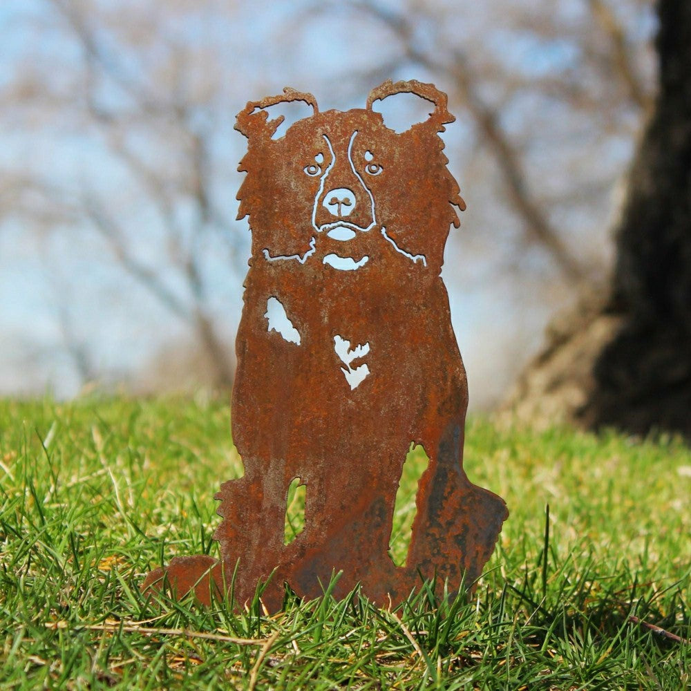 Border Collie Garden Stake | Plow & Hearth