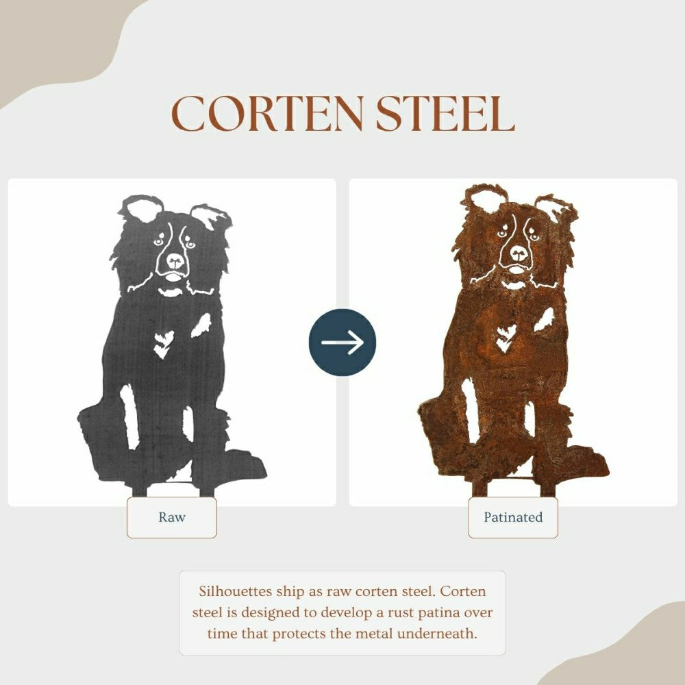 Border Collie Garden Stake | Plow & Hearth