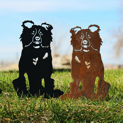 Border Collie Garden Stake | Plow & Hearth