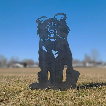Border Collie Garden Stake | Plow & Hearth