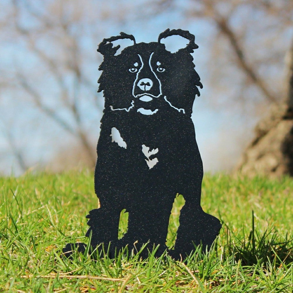 Border Collie Garden Stake | Plow & Hearth
