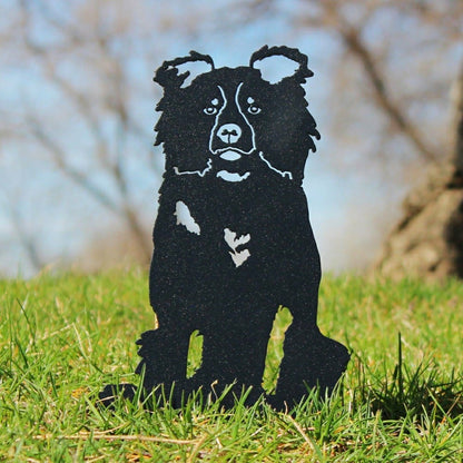 Border Collie Garden Stake | Plow & Hearth