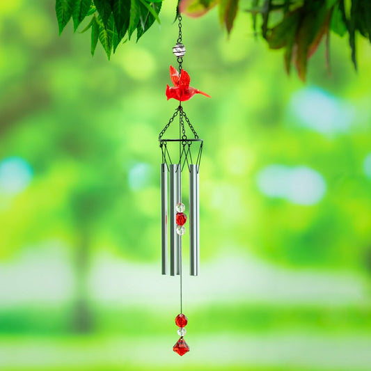 Cardinal Memorial Acrylic Wind Chime | Plow & Hearth