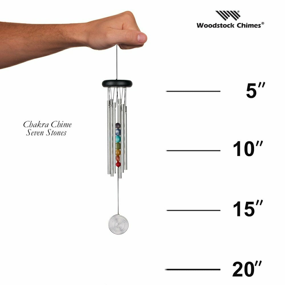 Chakra Chime Seven Stones Silver | Plow & Hearth