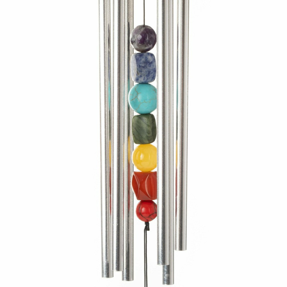 Chakra Chime Seven Stones Silver | Plow & Hearth